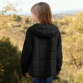 thumbnail image 5 of Girls Quilted Puffer Coat Lightweight Long Sleeve Snap Button Puffer Pullover Fall Winter Warm Hooded Coat with Pocket, 5 of 5