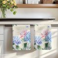 thumbnail image 7 of Blue Hydrangea Kitchen Towels Set of 1, Pink Flowers Spring Botanical Country Plants Absorbent Dish Towels for Kitchen, Microfiber Hand Towel, Quick Drying Tea Towel for Cleaning Dishcloths, 7 of 7