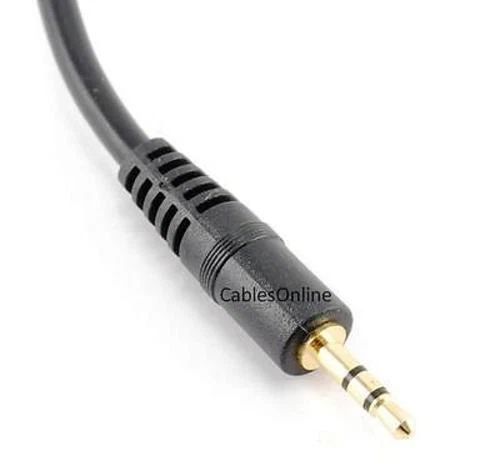 1.5Ft Gold-Plated 2.5Mm Stereo (Trs) Male/Male Slim Connector Audio Cable