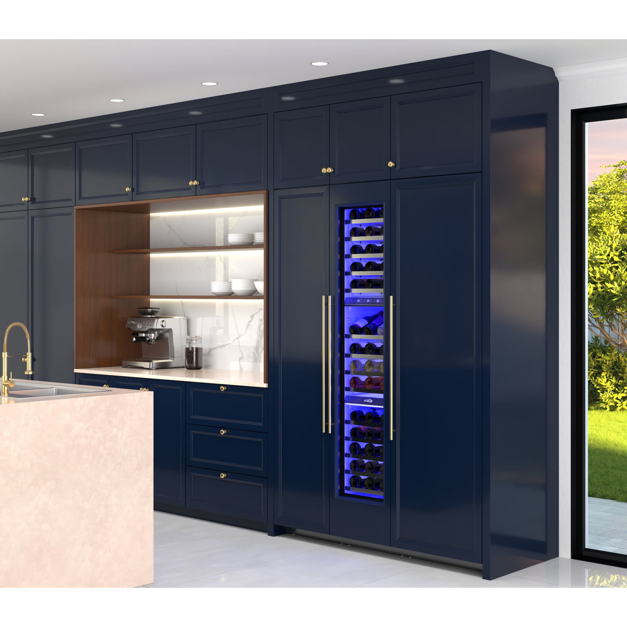KoolMore Reserve Panel Ready 24 in. Column Refrigerator with a 18 in. Wine Cooler and 18 in. Freezer