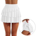 thumbnail image 6 of Huresd Pleated Tennis Skirts for Women High Waisted Golf Skorts Tummy Control Skirts with Shorts Pockets Lightweight White L, 6 of 8