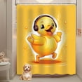 thumbnail image 5 of Duck Shower Curtain Cute Yellow Cartoon Animal Character Themed Funny Kids Shower Curtain for Bathroom Decor Set with 12 Hooks 72x72 inches (B), 5 of 6