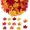 Maple300, variant on 100 count Fall Leaves, 8cm/3.15inch Autumn Leaves, Fall Party Decorations Maple Leaf Cutouts Decor Artificial Plastic Craft Autumn Decoration for Thanksgiving Party Weddings(100)