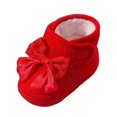 thumbnail image 5 of JHOKCI Infant Baby Bowknot Boots Fleece Lined Cozy First Steps Stay-On, 5 of 5