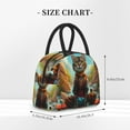 thumbnail image 5 of Fuzoiu Riverside Meditating Cat Print Insulated Lunch Bag for Women Men,Adults Lunch Tote with Front Pocket,Lunch Box with Large Capacity,Container Cooler Bag for Work Picnic, 5 of 9