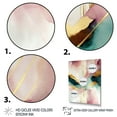 thumbnail image 3 of Designart Abstract Geode Geometric Pink And Green III Canvas Wall Art, 3 of 5