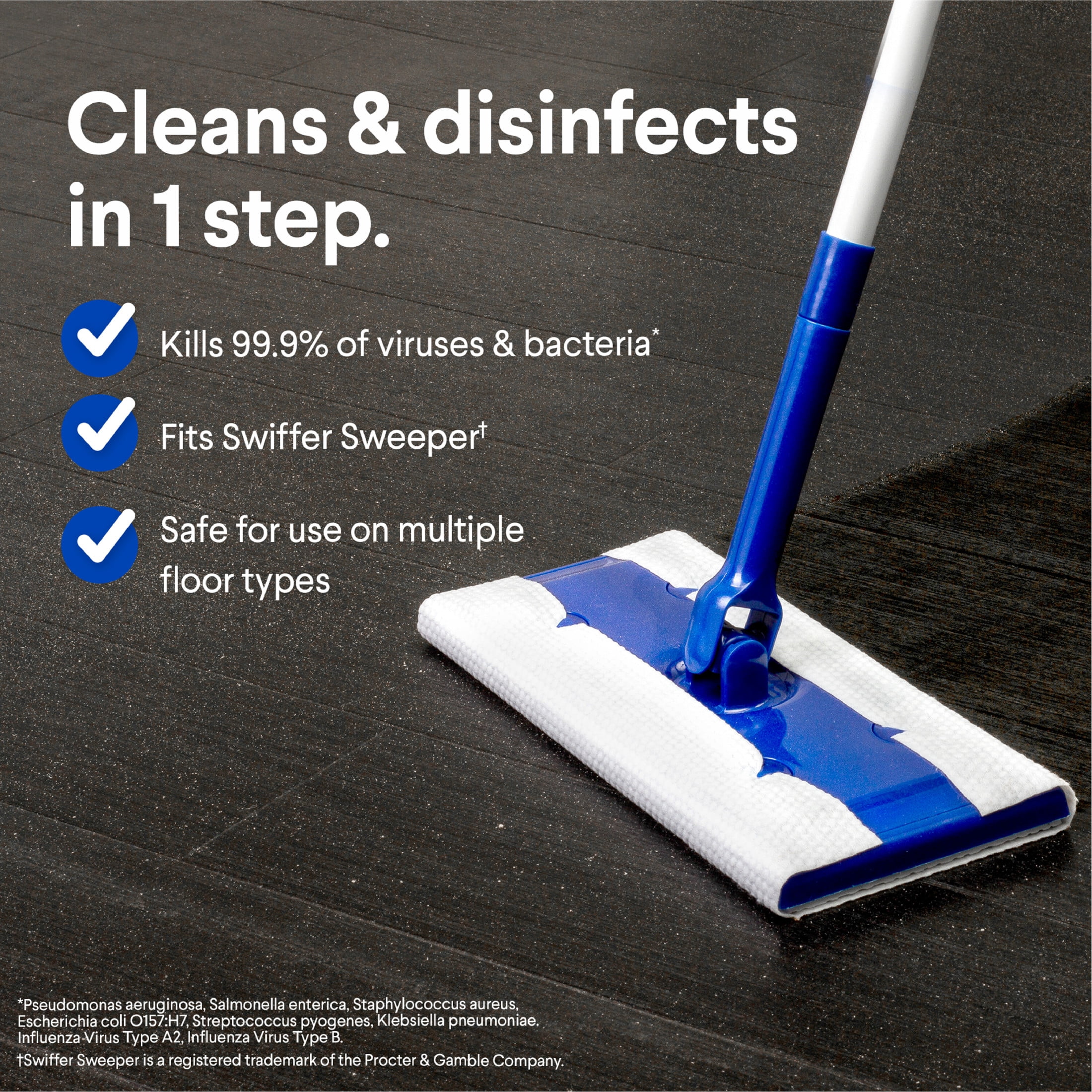 Clorox Scentiva Disinfecting Wet Mop Pads, Coconut & Waterlily, 48 Count