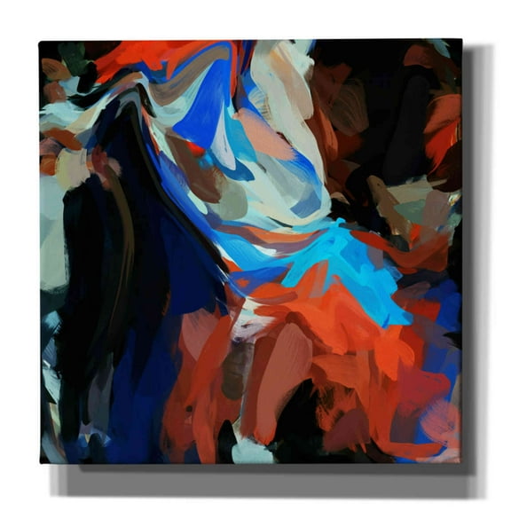 Epic Graffiti 'Inverted Abstract Colorful Flows 12' by Irena Orlov Giclee Canvas Wall Art, 37"x37"