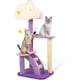 thumbnail image 1 of Cat Scratching Post, 42.5 Inches Purple Cute Cat Tree for Indoor, Natural Sisal Cat Climbing Activity Trees,Pet Products ShopWise Round, 1 of 7