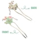 thumbnail image 3 of Palillos para el cabello esmaltes flor palo para el cabello tenedor para el cabello accesorio chino para el cabello para mujer, 3 of 8