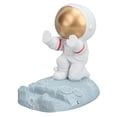 thumbnail image 3 of Soporte para teléfono móvil, creatividad, astronauta de dibujos animados, Material de resina Simple, soporte para teléfono para el hogar, cocina, oficina, dorado, 3 of 5