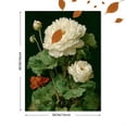 thumbnail image 3 of Black Background White Floral Botanical Canvas Print, Victorian Garden Antique Art, Bedroom & Conservatory Wall Decor, 3 of 8