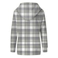 thumbnail image 4 of Sweatshirts For Women Loose Fit Women's Fashion Casual Long Sleeve Plaid Printed Hooded Sweatshirt, 4 of 5