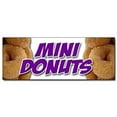 thumbnail image 1 of SignMission B-96 Mini Donuts 36 x 96 in. Mini Donuts Banner Sign - Donut Fried Sugar Chocolate Doughnut, 1 of 1
