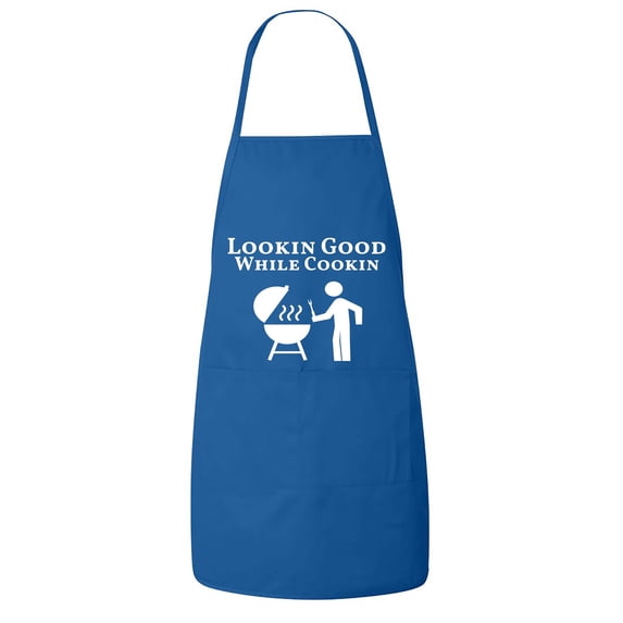 Fasciino - Good Lookin While Cookin Apron with two pockets for Kitchen BBQ Cooking Baking Crafting Father's Day