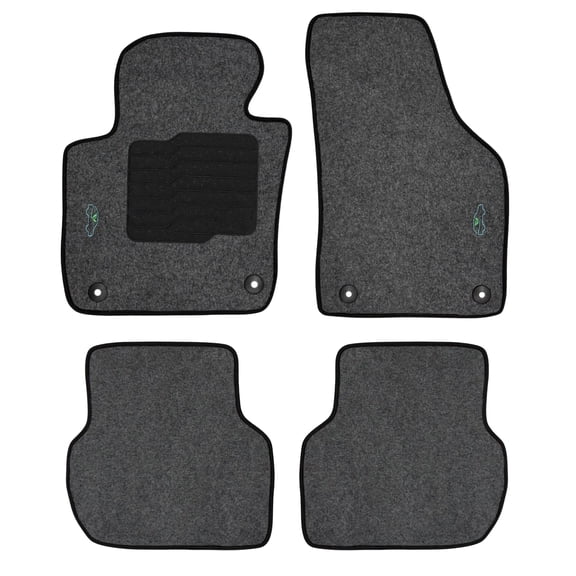 Carpet Floor mats for 2011 to 2018 Volkswagen Jetta - Front and Rear - Gray
