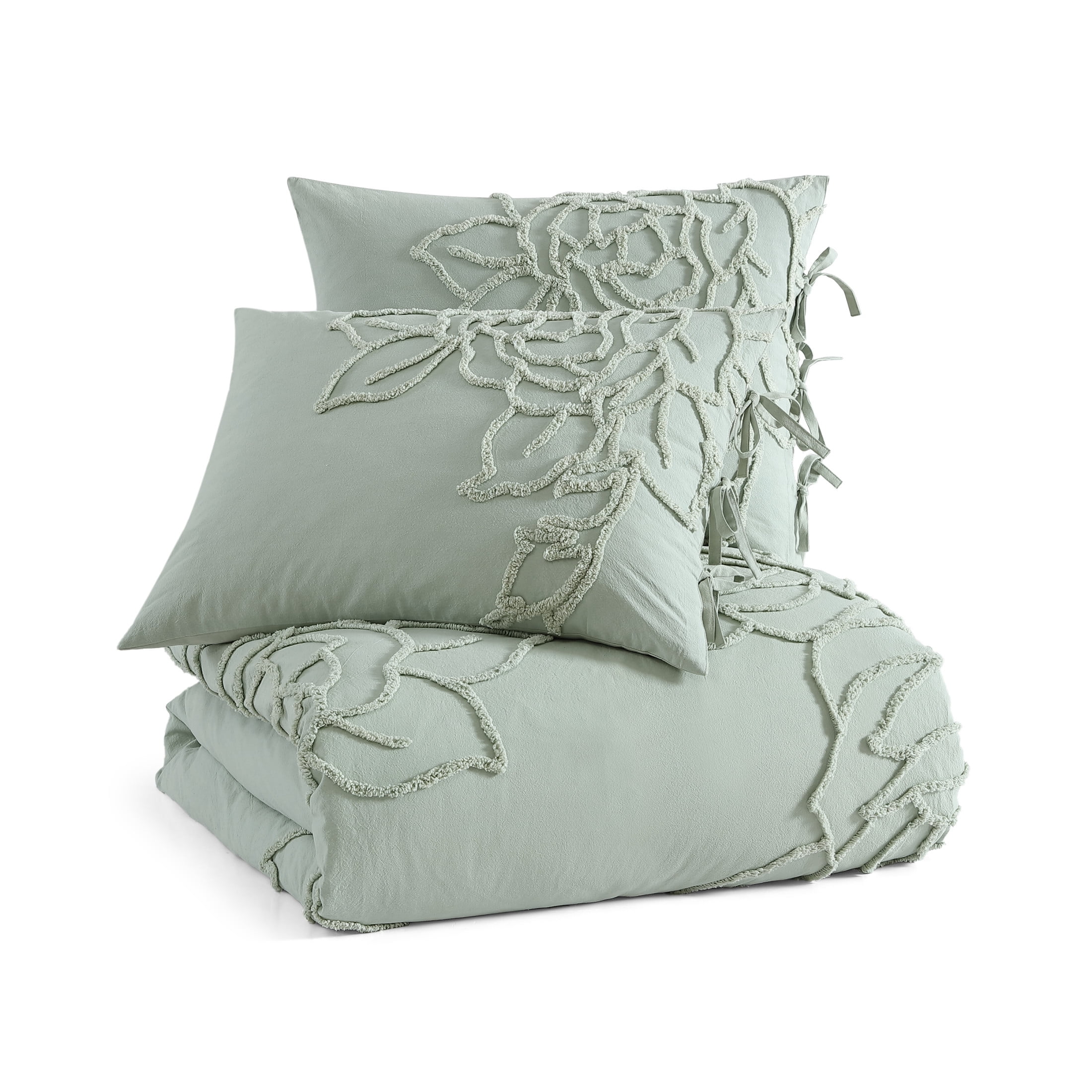 Emryn House 100% Cotton Floral Chenille Bedspread Set - Sunlight - Twin