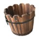 thumbnail image 3 of Maceta de barril de madera para flores, contenedor para plantas, ideal para la entrada de interiores y de la jardinería., 3 of 9