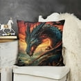 thumbnail image 2 of BANET Animal Decor Dragon Throw Pillow Cover Dragon Pillow Covers Pillow Cases Cushion Cover for Living Room Couch Sofa Men/Boy Gift 22x22in, 2 of 5