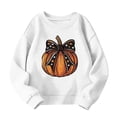 thumbnail image 6 of Lutiedan Halloween Sweatshirt for Girls Pumpkin Ghost Graphic Pullover Tops Baggy Crewneck Spooky Season Sweatshirt Size 1-13, 6 of 6