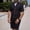 #0373-Black, variant on Ceisia Men's Linen Blend Striped 2 Piece Outfit Short Sleeve Button Down Shirt And Casual Shorts Set Army Green XL Gift