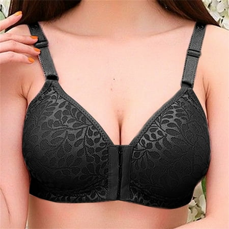

Women s fixed double shoulder bra with thin die cup front buckle Note Please Buy One Size Larger