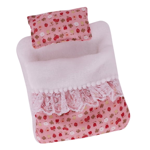 Popular Doll Bed Accessories With Detachable Pillow And Soft Sleeping Bag for 1-2 Generation Plush Figure Doll Decors