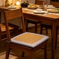 thumbnail image 6 of FEOLGEHLY 16.5x16.5in Mugwort Floss Rattan Outdoor Chair Cushions, Ice Silk Breathable Outside Cooling Mat Chair Pads, Non-Slip Washable Car Seat Cushion for Summer Home Office Indoor Use, 6 of 7