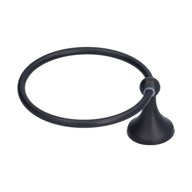 Towel Ring, Black Towel Ring Simple Safe Installation Excellent Strength For Bathroom