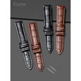 thumbnail image 4 of Para hombres y mujeres, correa de reloj de piel auténtica de vaca resistente al agua, color negro y marrón, de 18, 20, 21 y 22 mm, para Tissot, Longines, Casio, Seiko, 4 of 5