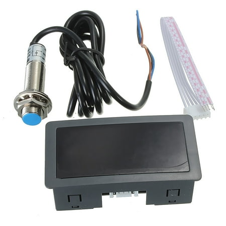 - Blue LED Digital Tachometer RPM Speed Meter with Proximity Switch Sensor NPN