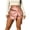 Rose Gold, variant on Summer Womens Cargo Shorts High Stretch Elastic Waist Fashion Asymmetrical Pocket Casual Skort Above Knee Length Black XXL