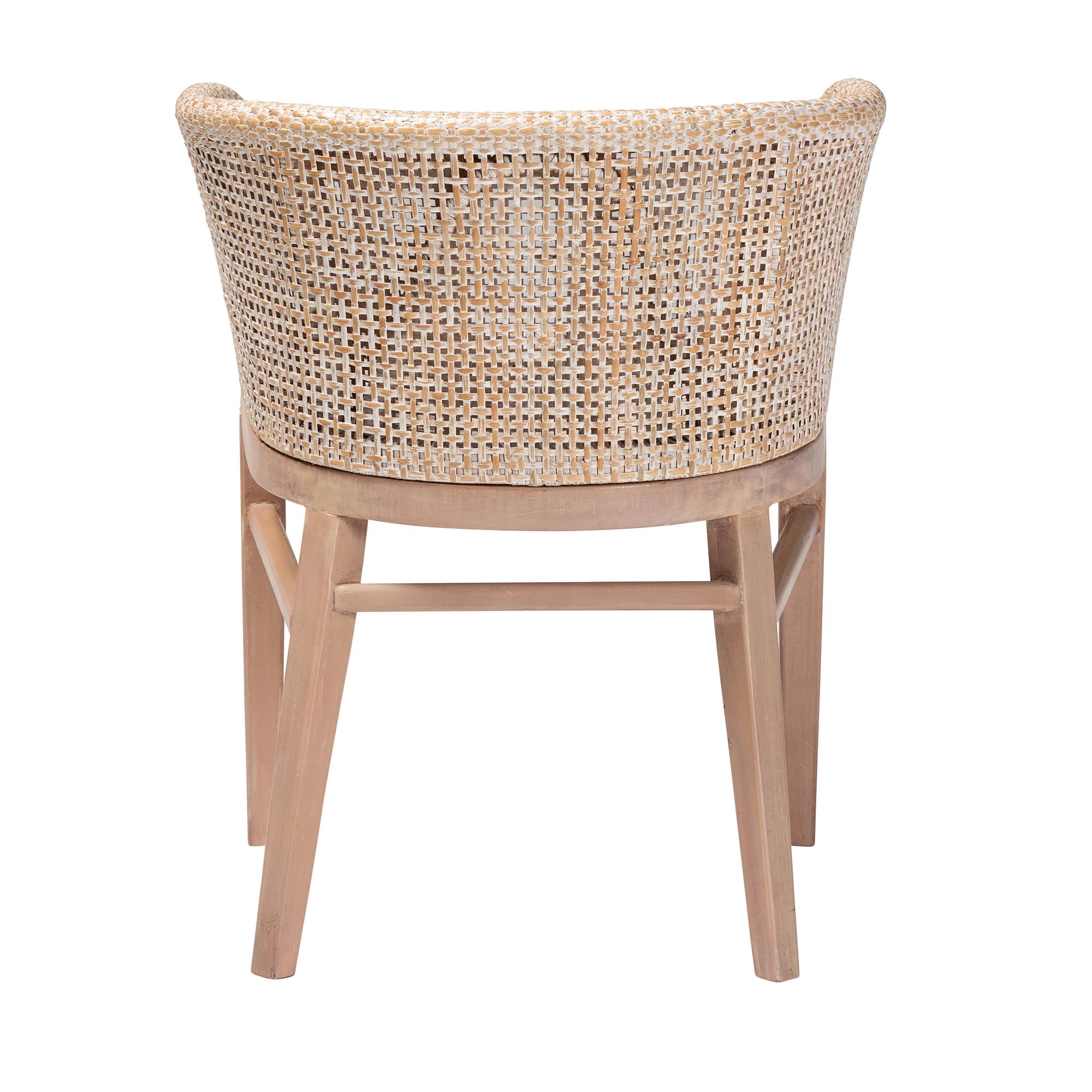 bali & pari Papua Boho Dining Chair, One Size, Antique white washed