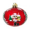 thumbnail image 2 of 8 Esferas Navideñas Rojas Con Diamantina Dorada De 6cm, 2 of 3