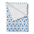 thumbnail image 2 of Abstract Soft Flannel Fleece Throw Blanket, Flower of Life Traditional Alchemy Disc Cosmos Pattern, Cozy Plush for Indoor and Outdoor Use, 50" x 70", Pale Blue White, by Ambesonne, 2 of 5