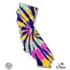 California Tie Dye Good Vibes - 3" Vinyl Sticker - For Car Laptop I-Pad Phone Helmet Hard Hat - Waterproof Decal