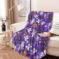 thumbnail image 2 of Cute Halloween Icons Pattern Round Blanket,Comfortable Soft Flannel Throw Blanket,All Season,Warm Lightweight Blankets for Sofa Bed Couch Living Room Chair 60"x60", 2 of 5