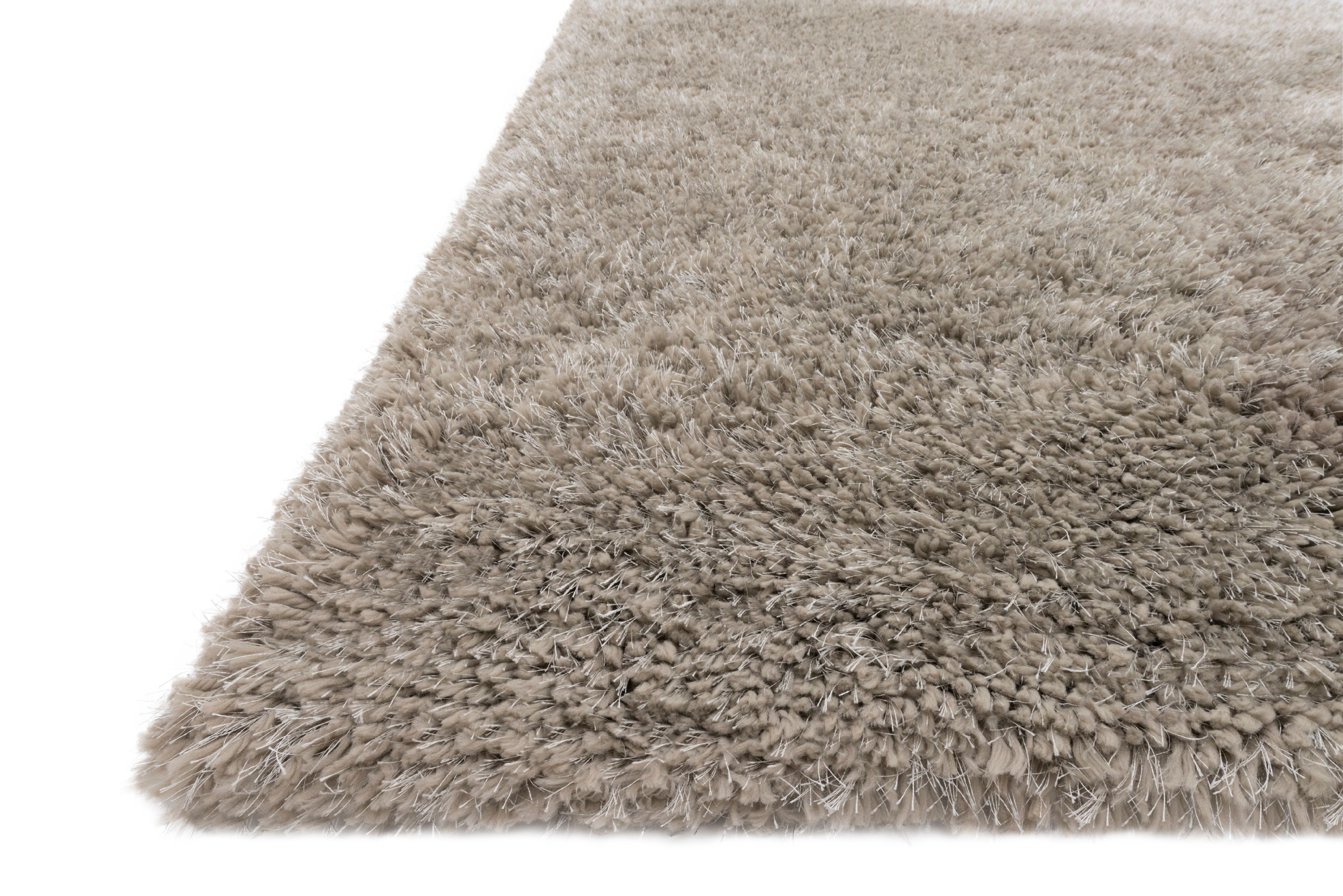 Loloi Mila Shag Solid Taupe Area Rug