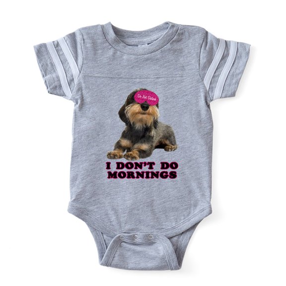 CafePress - Dachshund Mornings - Cute Infant Baby Football Bodysuit