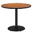 thumbnail image 3 of KFI 30" Piédestal Table Ronde avec Fond Rond Noir en Chêne Moyen, 3 of 3