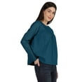 thumbnail image 2 of Moomaya Victorian Style Lace Top For Women Long Sleeves Casual Plain Tunic, 2 of 7