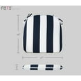 thumbnail image 3 of FBTS Prime 16x17 inch All-Weather Black Stripe Outdoor Seat Pads, Pack of 2, 3 of 7
