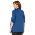 thumbnail image 2 of Catherines Women's Plus Size Cloud Knit French Terry Drape Front Cardigan, 2 of 5