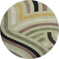 thumbnail image 2 of Addison Rugs Mayfield Premium Machine Washable Transitional Mid-century Modern Celery Round Rug, 8' x 8', 2 of 8