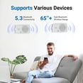 thumbnail image 2 of Par de altavoces Bluetooth para exteriores Herdio de 5,25 pulgadas y 300 W, color blanco, 2 of 7
