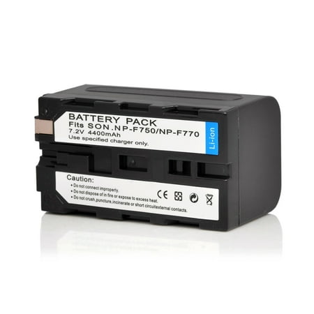 Np F960 Replacement 4400mAh 7.2V Rechargeable Li-ion Battery Camera Camcorder Battery for Sony NP-F750 NP-F970 F960 F950 F930 F770 F570 ()