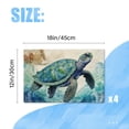 thumbnail image 2 of BaHomeck placemats Set of 4 rectangle Linen Cotton Placemats for Dining Table Washable Heat Resistant,Elegant Cute Sea Turtle,18*12inch, 2 of 4