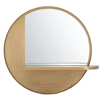 SAFAVIEH Maileen 24 in. Solid Frame Mirror, Antique Brass