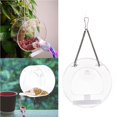 thumbnail image 1 of VONKY Round Bird Feeder Decorations Hanger Clear Glass Window Large Tray with Suction Cups, 1 of 6