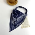 thumbnail image 4 of Xihbxyly 1 Pañuelo de Gasa para El Pelo con Estampado Floral, Diadema Elástica, 4 of 5